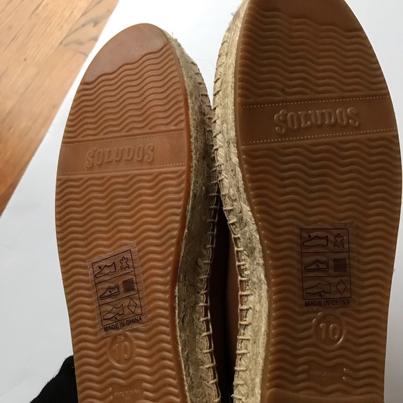 NEW Soludos Tan Leather Espadrilles sandals - Picture 4 of 4